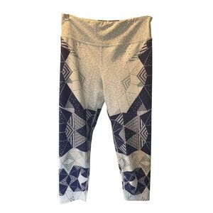 Evolution‎ Creation Womens Geometric Print Capri Athletic Yoga Leggings Medium